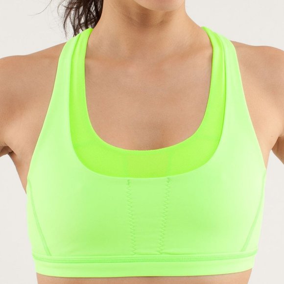 Neon green lululemon sports bra Stuff Your Bra. - Picture 3 of 8